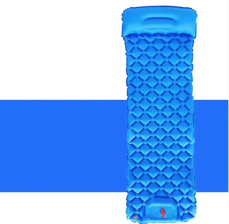 Outdoor Camping Press Inflatable Sleeping Pad - Lightweight Mat with Built-In Pillow by Mead's Supply & Equipment Outfitters limited