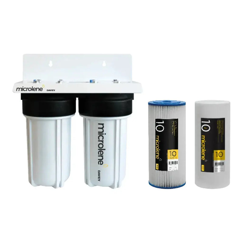 Davey Microlene 10" Jumbo Twin Filter Housing - Rainwater, Mains or Housing Only NZ by Filtration Station NZ