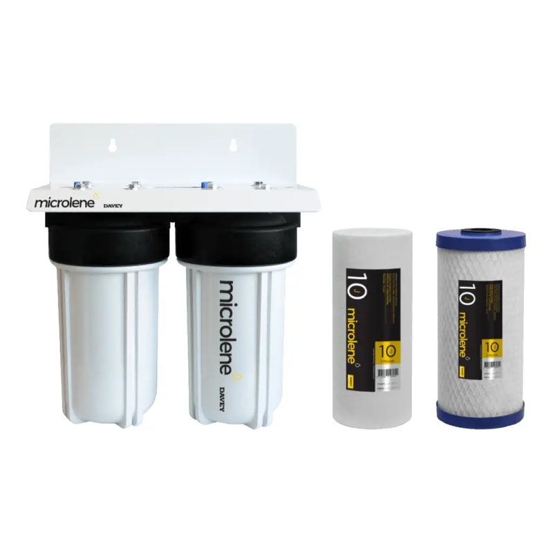 Davey Microlene 10" Jumbo Twin Filter Housing - Rainwater, Mains or Housing Only NZ by Filtration Station NZ