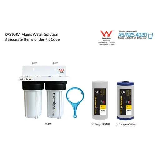 Davey Microlene KAS10JM Whole House Water Filter - 2 Stage Mains, 10" Jumbo Housings NZ by Filtration Station NZ