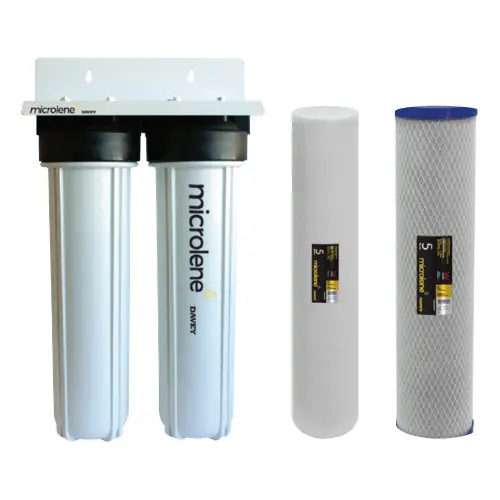 Davey Microlene KAS20JM Whole House Water Filter - 2 Stage Mains, 20" Jumbo Housings NZ by Filtration Station NZ
