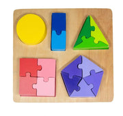 Wooden Shape Fraction Puzzle - Kiddie Connect | Wooden Toys NZ by Curious Moonbeam