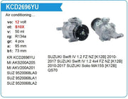 For Suzuki swift ac compressor Mitsubishi QS70 AKS200A205 AKS200A205A 95201-68LA1 95200-68LA3 95200-68LA2 9520068LA0 9520068LA1 by JBH AUTO PARTS