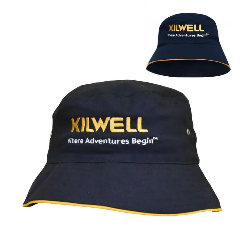 Kilwell Kilwell Cap Bucket Hat Navy/Gold Small/Medium Kilwell Cap Bucket Hat Navy/Gold Small/Medium