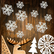30PCS 11cm White Snowflakes Decorations Christmas Tree Party Charms Christmas Decoration by salelink.co.nz