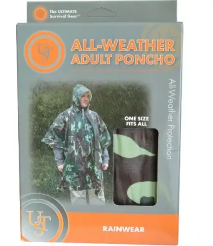 RAIN PONCHO ADULT - CAMO UST by CE Lawford