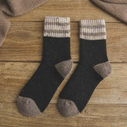 Thickened Warm Terry Wool Socks for Women - Brushed Striped Cozy Winter Socks by Mead's Supply & Equipment Outfitters limited