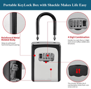 g8buynz g8buynz Key Lock Box Wall Mounted Portable Lock Box for House Key 5 Key Capacity Key Lock Box Wall Mounted Portable Lock Box for House Key 5 Key Capacity