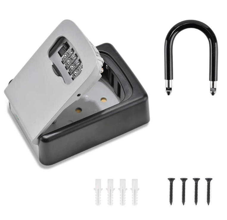 g8buynz g8buynz Key Lock Box Wall Mounted Portable Lock Box for House Key 5 Key Capacity Key Lock Box Wall Mounted Portable Lock Box for House Key 5 Key Capacity