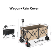 ECOTREK Heavy Duty Collapsible Trolley,Wagon Cart – Extra Large 260L, All-Terrain Wheels LJ1113 Heavy Duty Collapsible Trolley,Wagon Cart – Extra Large 260L, All-Terrain Wheels LJ1113