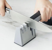 g8buynz Knife and Scissor Sharpener Grip Easy with 3 Sharpening Options & Scissor Slot Knife and Scissor Sharpener Grip Easy with 3 Sharpening Options & Scissor Slot