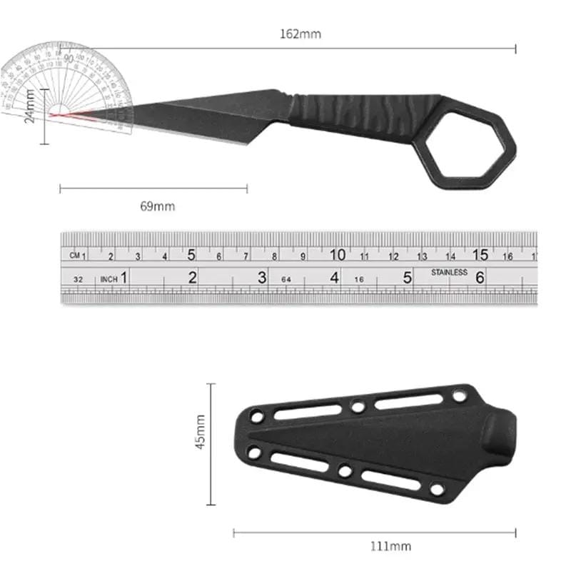 g8buynz Stainless Steel Mini Knife with Chain and Dedicated Sheath Camping Neck Knives Hand Tools Stainless Steel Mini Knife with Chain and Dedicated Sheath Camping Neck Knives Hand Tools