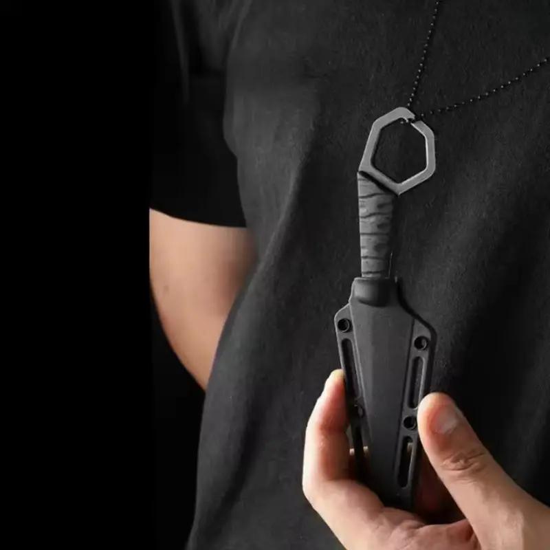 g8buynz Stainless Steel Mini Knife with Chain and Dedicated Sheath Camping Neck Knives Hand Tools Stainless Steel Mini Knife with Chain and Dedicated Sheath Camping Neck Knives Hand Tools