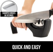 g8buynz Knife Sharpener Grip Easy to Use 3 Sharpening Options Knife Sharpener Grip Easy to Use 3 Sharpening Options