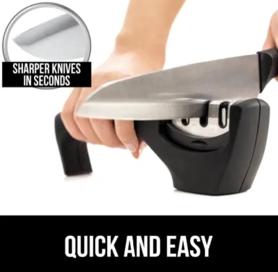 g8buynz Knife Sharpener Grip Easy to Use 3 Sharpening Options Knife Sharpener Grip Easy to Use 3 Sharpening Options