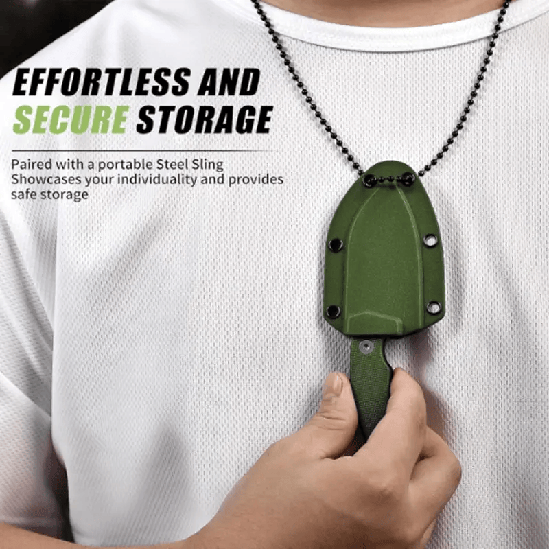 g8buynz EDC Fixed Blade with Sheath and Necklace Stainless Steel for Hiking & Camping EDC Fixed Blade with Sheath and Necklace Stainless Steel for Hiking & Camping