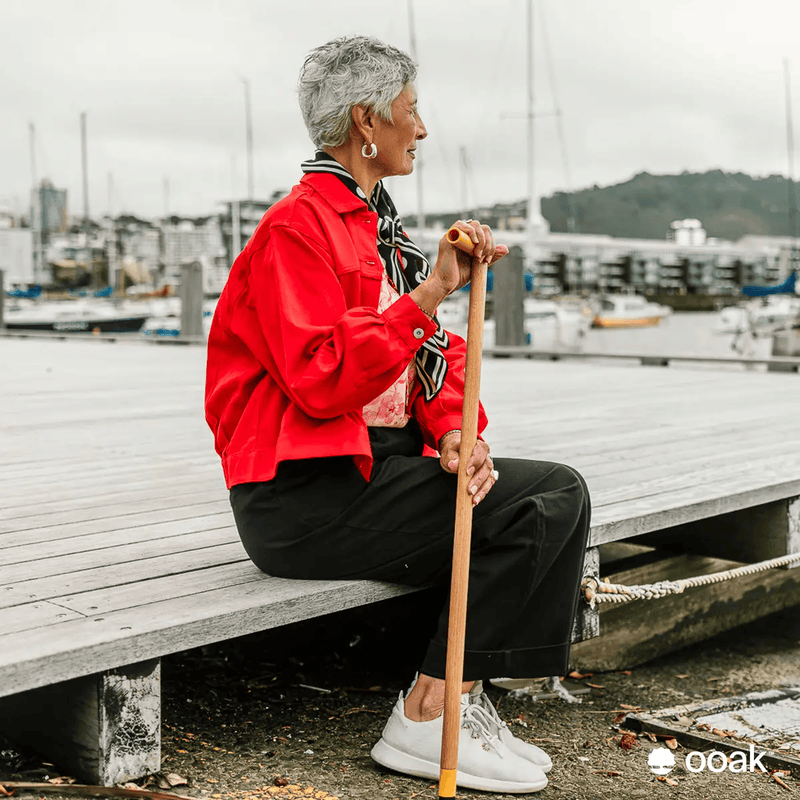 ooak Walking stick Uno. Kōwhai and Oak Ooak Uno Kōwhai Oak Handcrafted Walking Cane