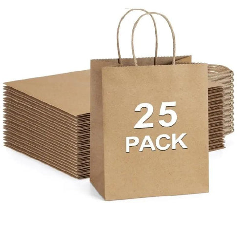 g8buynz 25pcs Kraft Paper Bags Party Bags Shopping Bag 25pcs Kraft Paper Bags Party Bags Shopping Bag