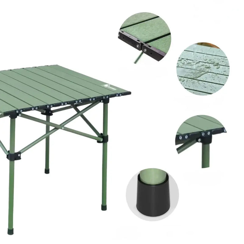 120 cm Portable Folding Camping Table – Roll-Up Outdoor Cooking & Picnic Table ZF74110 by ECOTREK
