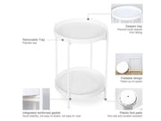 Side Table-White by Loveliving