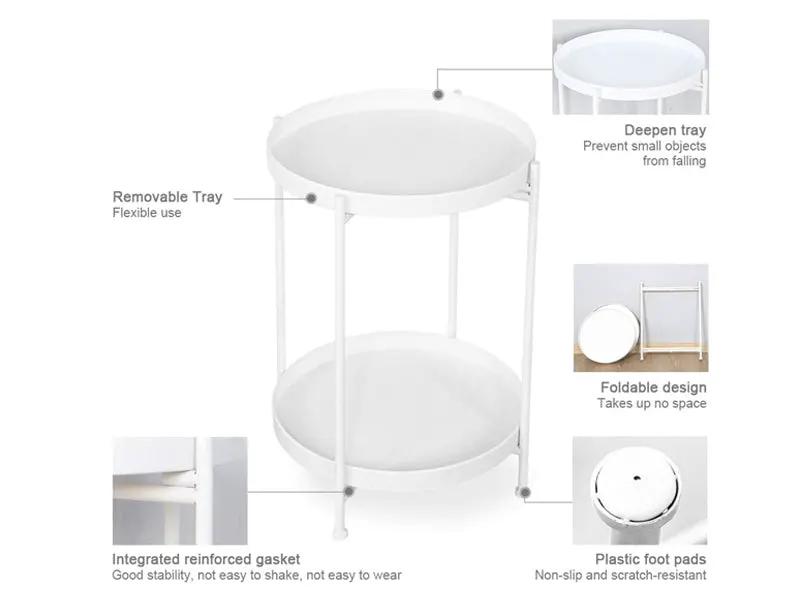 Side Table-White by Loveliving
