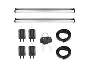 Universal Black Roof Rack Cross Bar - 2 Bars Kit-Silver by Loveliving