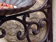 2 Set Cast Iron Bird Bath/Feeder with Wall Bracket by Loveliving
