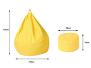 Bean Bag Chair with Footstool-Yellow by Loveliving