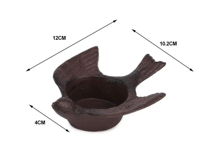Cast Iron Retro Birds Candle Holder (Set of 2) by Loveliving