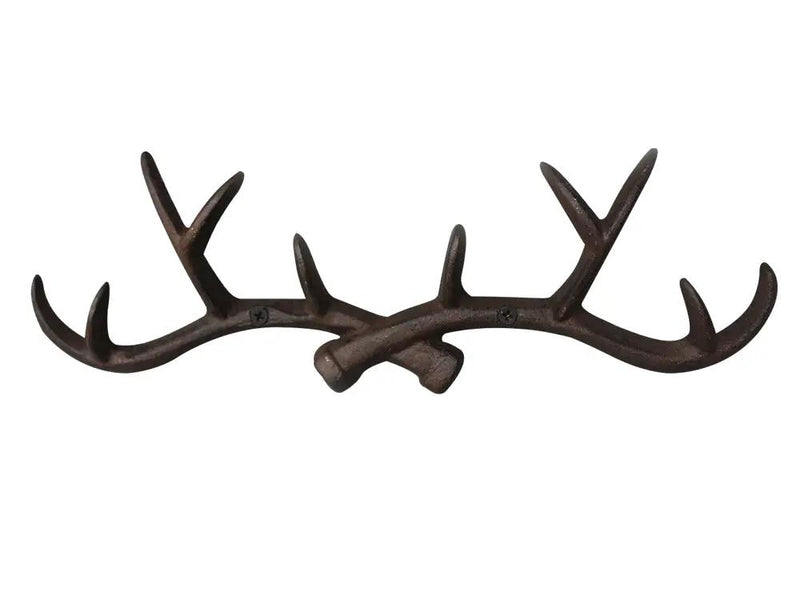 Cast Iron Deer Antlers Coat Rack Key Holder by Loveliving
