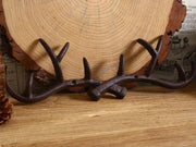 Cast Iron Deer Antlers Coat Rack Key Holder by Loveliving
