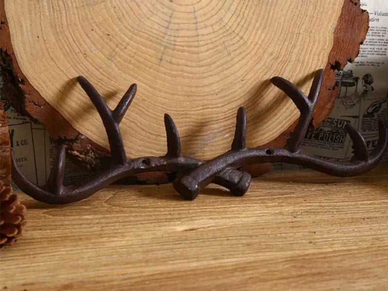 Cast Iron Deer Antlers Coat Rack Key Holder by Loveliving