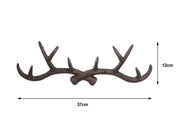 Cast Iron Deer Antlers Coat Rack Key Holder by Loveliving