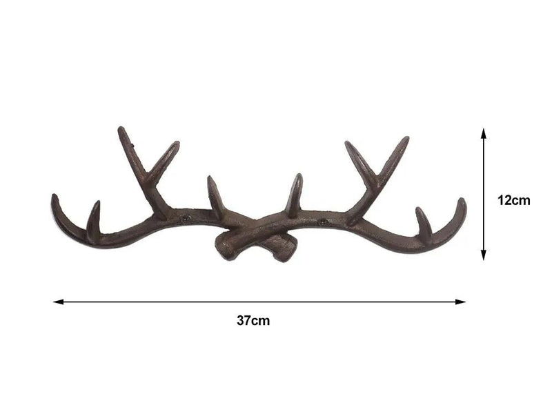 Cast Iron Deer Antlers Coat Rack Key Holder by Loveliving