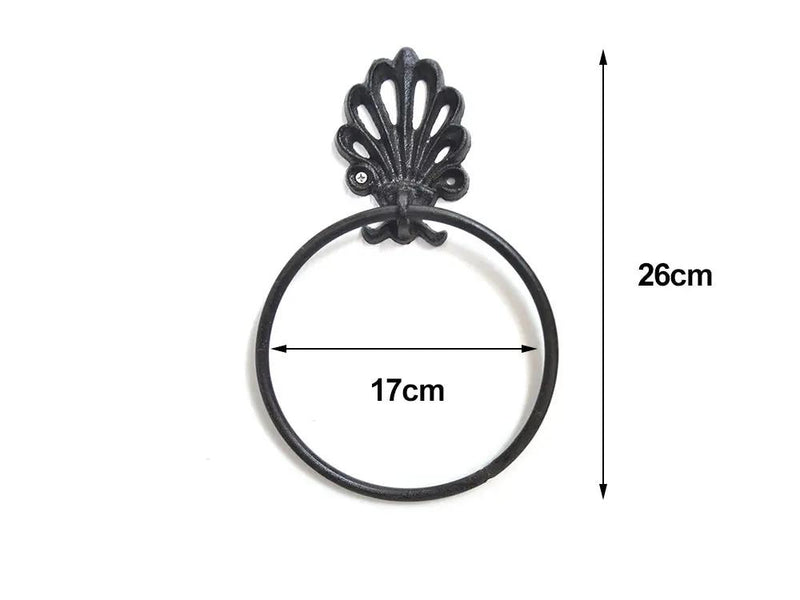 Cast Iron Towel Ring Retro Towel Rack by Loveliving
