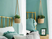 2 Pcs Jute Rope Hanging Planter Woven Plant Basket by Loveliving