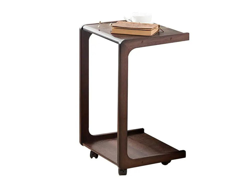 Solid Wood C Shaped End Table / Side Table / Bedside table by Loveliving