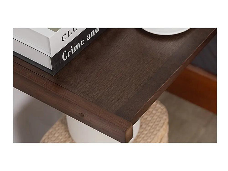 Solid Wood C Shaped End Table / Side Table / Bedside table by Loveliving
