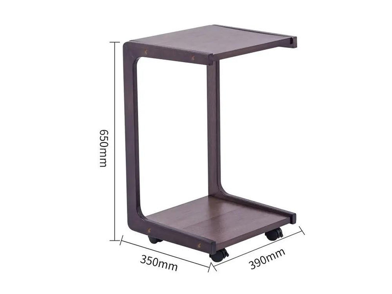 Solid Wood C Shaped End Table / Side Table / Bedside table by Loveliving