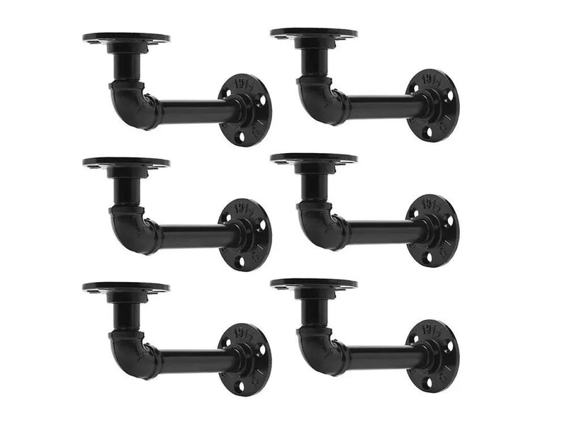 6 Pcs Industrial Rustic Shelf Brackets by Loveliving