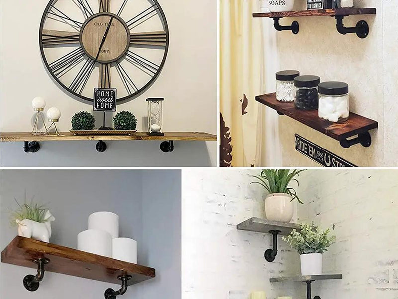 6 Pcs Industrial Rustic Shelf Brackets by Loveliving