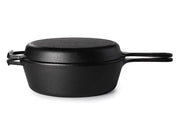 2 In1 Cast Iron Skillet Set by Loveliving