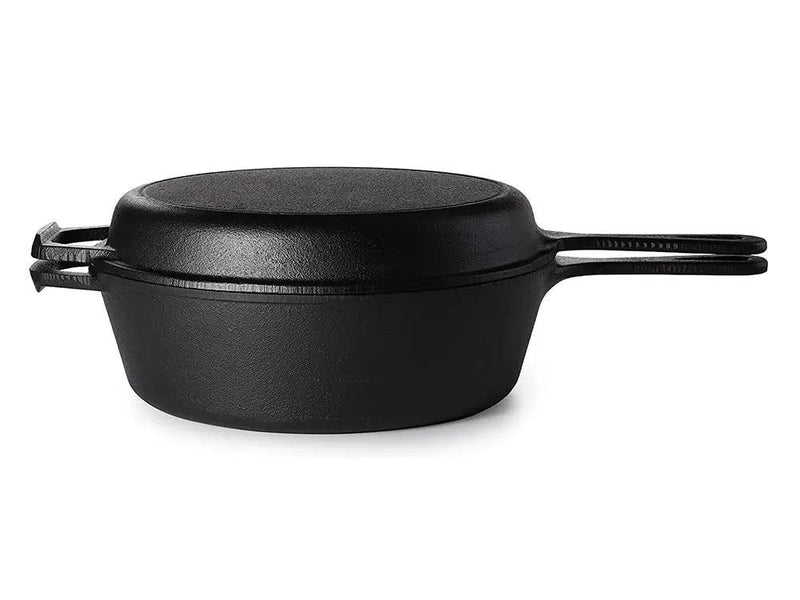 2 In1 Cast Iron Skillet Set by Loveliving