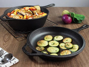 2 In1 Cast Iron Skillet Set by Loveliving