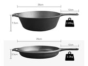 2 In1 Cast Iron Skillet Set by Loveliving