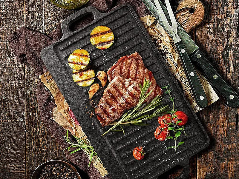 Reversible Cast Iron Grill Griddle Grill Plate by Loveliving