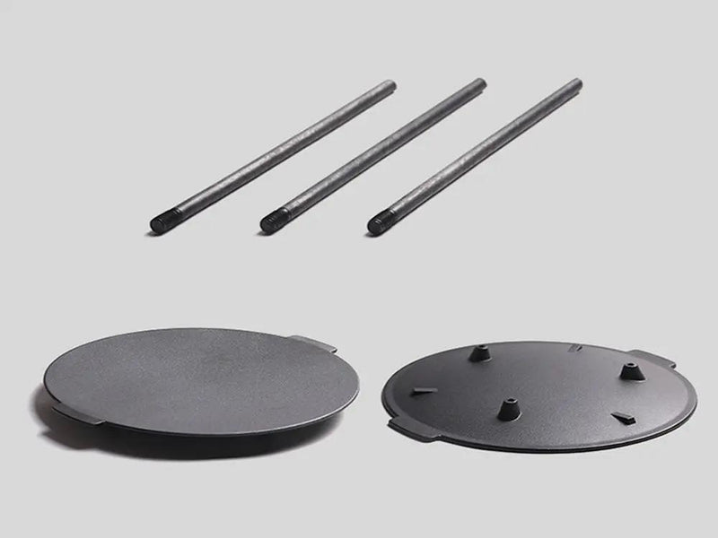 Outdoor Camping Barbecue Rack Cast Iron Grill Pan by Loveliving