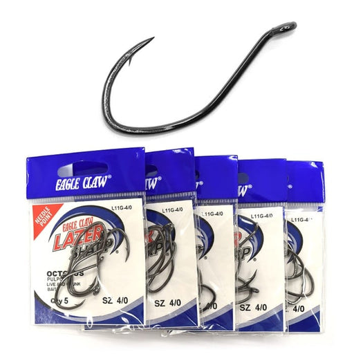 Eagle Claw HOOKS Lazer Sharp L11 Big Nasty 3/0 Lazer Sharp Pro-V Hook 3-0 By Eagle Claw