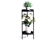 2 Tier Tall Metal Flower Plants Pot Holder-black-M by Loveliving