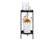 2 Tier Tall Metal Flower Plants Pot Holder-black-M by Loveliving